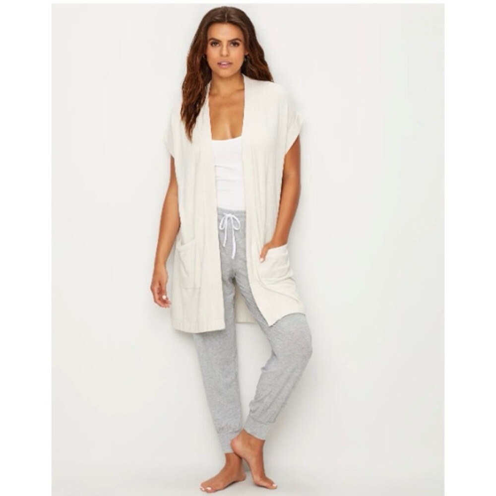 Barefoot Dreams Cozy Chic Ultra Lite Cardigan with Pockets Size Small